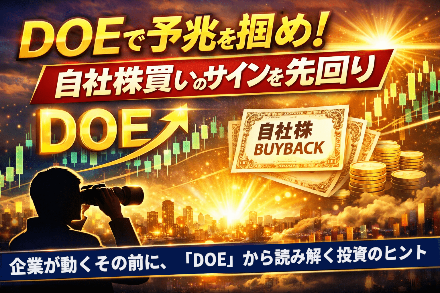 DOE（自己資本配当率）から自社株買いの予兆を先回りして読む投資戦略イメージ
