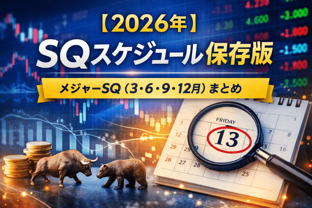 2026年のSQスケジュールとメジャーSQ（3月・6月・9月・12月）を解説したトップ画像
