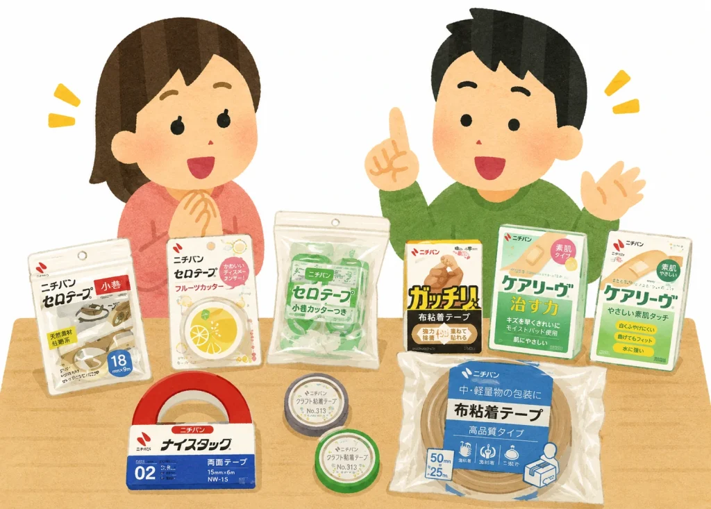 ニチバンの新製品入り株主優待のイラスト